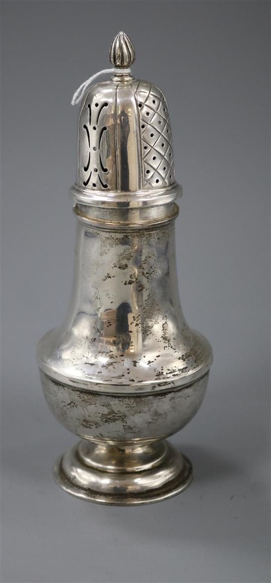 A George V silver sugar caster, Birmingham, 1913, 4.5 oz.